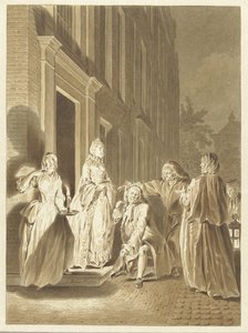 Szene aus Lubbert Lubbertse, oder der geadelte Bauer von Jacobus Buys