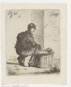 Stalljunge mit Korb von Jacobus Cornelis Gaal