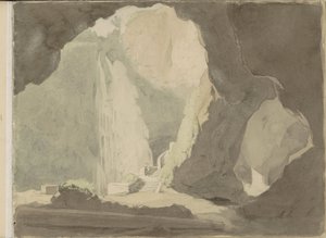 Wasserfall in Tivoli von Jacobus Everhardus Josephus van den Berg