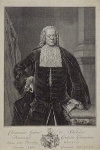 Christian Gabriel Schroder, 1764 von Jacobus Houbraken