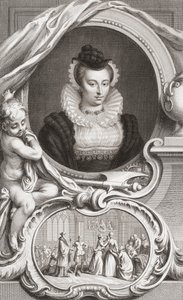 Maria Stuart, Königin von Schottland von Jacobus Houbraken