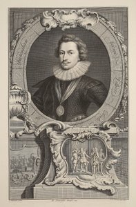 Porträt von George Villiers, Herzog von Buckingham, Illustration aus 