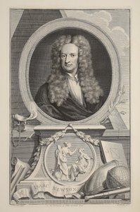 Porträt von Isaac Newton, Illustration aus 