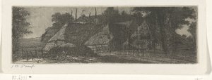 Landschaft mit drei Bauernhöfen