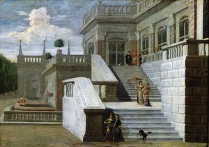 Italienischer Palast mit Treppen