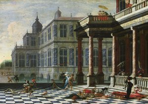 Italienischer Palast mit Terrasse von Jacobus Saeys