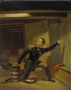 Jan van Speijk zündet die Lunte an, 5. Februar 1831 von Jacobus Schoemaker Doyer