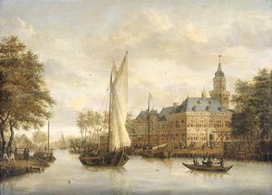 Schloss Nijenrode an der Vecht bei Breukelen von Jacobus Storck