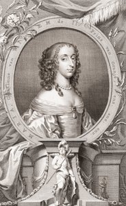 Mary, Princess Royal, Prinzessin von Oranien, Gräfin von Nassau (1631-60), Tochter von König Karl I. von England und seiner Frau Henrietta Maria von Frankreich, Mutter von König Wilhelm III. von England (Radierung)