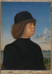 Porträt von Alvise Contarini(?); (verso) Ein angebundener Rehbock