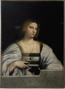 Porträt einer Dame, Allegorie der Jungfräulichkeit von Jacopo (c.1480 1528) Palma