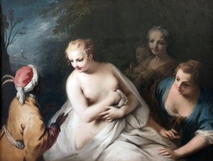 Bathseba im Bade erhält die Botschaft Davids von Jacopo Amigoni