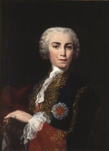 Porträt von Carlo Broschi genannt Farinelli, italienischer Kastratensänger von Jacopo Amigoni