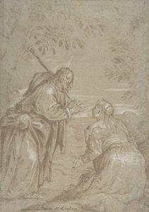 Christus erscheint der Heiligen Maria Magdalena Noli Me Tangere von Jacopo Bassano.