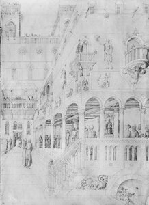 Die Geißelung, aus dem Album von Jacopo Bellini (Feder und Tinte auf Pergament) von Jacopo Bellini