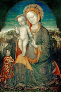 Die Madonna der Demut, verehrt von Lionello d