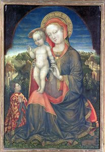 Die Madonna der Demut, verehrt von Leonello d