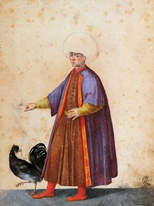 Türkischer Mann mit Turban, Zeichnung von Jacopo Ligozzi (1547-1627) von Jacopo Ligozzi