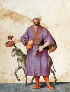 Türkischer Schäfer mit Schafen, Zeichnung von Jacopo Ligozzi (1547-1627) von Jacopo Ligozzi