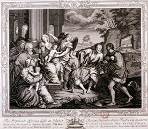 Die Hirten bringen Geschenke zu Christus, 1733 von Jacopo Palma