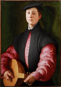 Porträt eines Lautenspielers, ca. 1528-1529 von Jacopo Pontormo