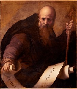 Heiliger Antonius der Große. Gemälde von Jacopo Carrucci, genannt Pontormo von Jacopo Pontormo