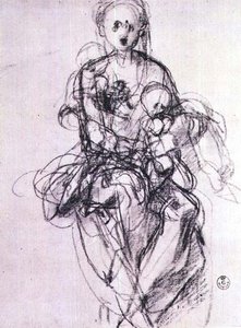 Studie einer Madonna mit Kind