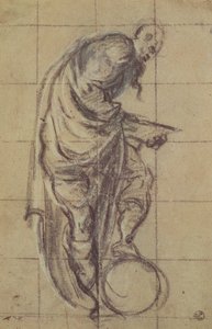 Ein Philosoph, der auf einem Globus steht von Jacopo Robusti Tintoretto