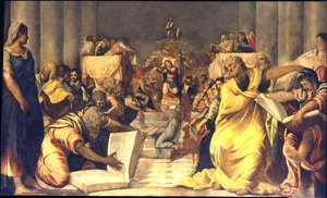 Christus unter den Ärzten von Jacopo Robusti Tintoretto