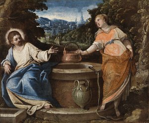 Christus und die Frau von Samaria, ca. 1550-75 von Jacopo Robusti Tintoretto