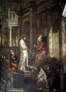 Christus vor Pontius Pilatus von Jacopo Robusti Tintoretto