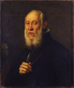 Porträt des Bildhauers Jacopo Sansovino, 1486-1570 von Jacopo Robusti Tintoretto