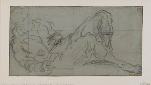 Liegende männliche Figur, 1560-69 von Jacopo Robusti Tintoretto