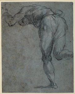 Studie einer sich nach vorne beugenden männlichen Figur, 1575-um 1585