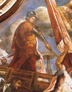 Die Venezianer kämpfen gegen die Aragonesen in Gallipoli (Detail) von Jacopo Robusti Tintoretto