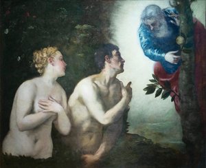 Die Vertreibung von Adam und Eva aus dem Garten Eden von Jacopo Robusti Tintoretto