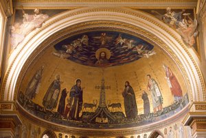 Innenansicht der Apsis der Basilika St. Johannes (San Giovanni in Laterano) von Jacopo Torriti