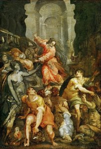 Christus vertreibt die Geldwechsler aus dem Tempel, ca. 1588 von Jacopo Zucchi