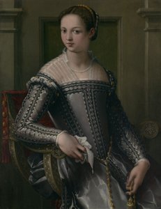 Porträt einer Frau, Mitte des 16. Jahrhunderts von Jacopo Zucchi