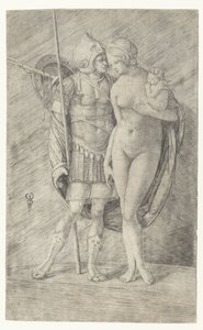 Mars in Rüstung und nackte Venus mit Cupido von Jacopo de