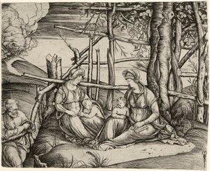 Die Heilige Familie mit der Heiligen Elisabeth und dem Johannesknaben von Jacopo de Barbari