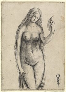 Nackte Frau mit Spiegel Allegorie der Vanitas von Jacopo de Barbari