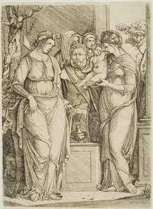 Opfer an Priapus, die größere Platte