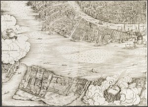 Ansicht von Venedig [unterer linker Block], 1500 von Jacopo de Barbari