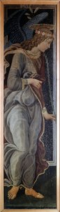Predella der Verkündigung, die den Engel darstellt von Jacopo del Sellaio