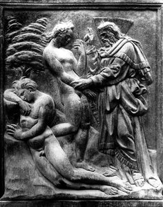 Erschaffung Evas, Tafel von der Porta Magna, ca. 1430 von Jacopo della Quercia
