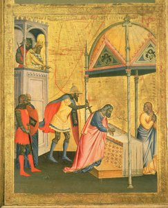 Das Martyrium des heiligen Matthäus, vom Altarbild des heiligen Matthäus und Szenen aus seinem Leben, ca. 1367-70