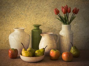 Rustikale Früchte und Blumen von Jacqueline Hammer