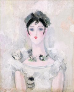 Porträt einer jungen Frau mit Spitzenmieder, ca. 1925-6