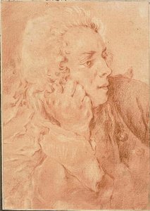 Halbporträt von François Boucher von Jacques André Portail